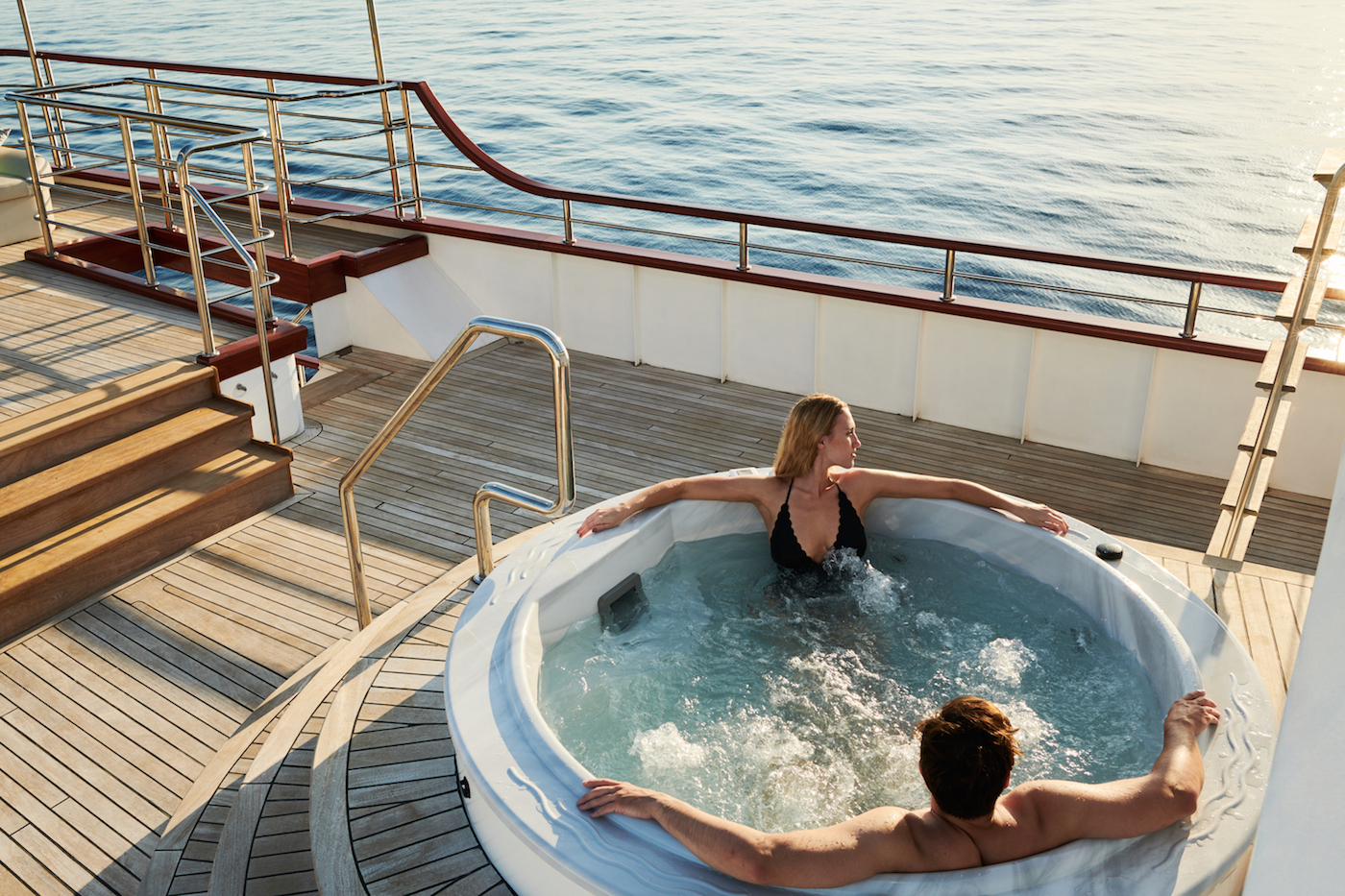 CORSARIO Enjoying A Jacuzzi On A Luxury Yacht Charter Luxury Yacht Browser by CHARTERWORLD